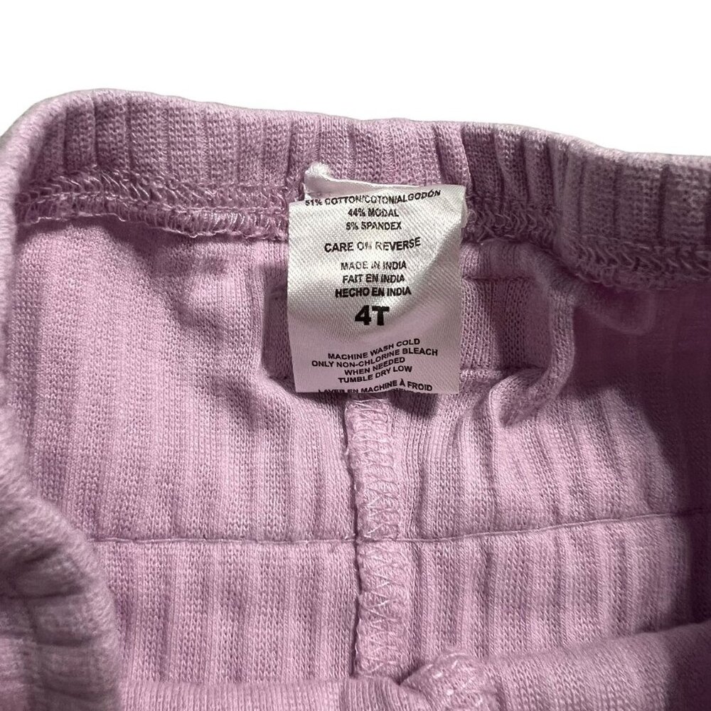 RuffleButts 4T Lilac Ribbed Ruffles Pajamas Set - Picture 7 of 7